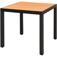 vidaXL Table de jardin WPC aluminium 80 x 80 x 74 cm brun