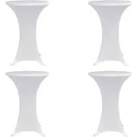 vidaXL Housses élastiques de table Ø 60 cm Blanc 4 pcs