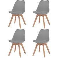 vidaXL Chaises de salle à manger 4 pcs. Gris Plastique