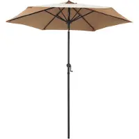vidaXL Parasol 200x224 cm Aluminium taupe