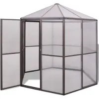 vidaXL Serre en aluminium 240x211x232 cm