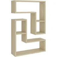 vidaXL Étagères murales 2pcs chêne sonoma 50x15x50cm bois d'ingénierie