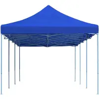 vidaXL Tente de fête pliante en forme de ciseaux 3 x 9 m bleu