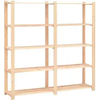 vidaXL Étagère de stockage 5 niveaux 170x38x170 cm Pin solide 500 kg