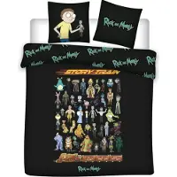 Aymax Noname Rick & Morty - Parure De Lit 240x220cm - Story Train '100% Coton