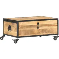 vidaXL Table basse 70x50x33 cm en bois massif de manguier
