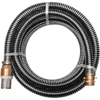 vidaXL Tuyau d'aspiration avec raccords en laiton 10 m 25 mm Noir142891