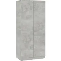 vidaXL Armoire gris béton 80x52x180 cm Bois composite