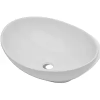 vidaXL Céramique de luxe lavabo ovale blanc 40 x 33 cm