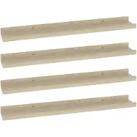 vidaXL Étagères murales 4 pcs chêne sonoma 60x9x3 cm