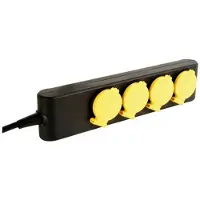 Perel Bloc Multiprise, 4 Prises - Ip44