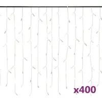 vidaXL Rideau lumineux LED Glaçon 10 m 400 LED multicolore 8 fonctions