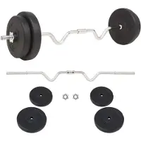 vidaXL Ensemble d'haltères longs 30 kg