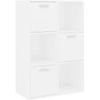 vidaXL Armoire de rangement Blanc 60x29,5x90 cm Bois d'ingénierie