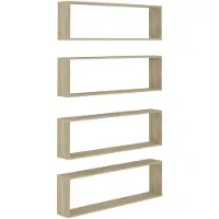 vidaXL Étagères cube murales 4 pcs chêne sonoma bois d'ingénierie