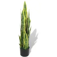 vidaXL Plante artificielle avec pot Sansevière 90 cm Vert