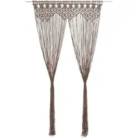 vidaXL Rideau en macramé Taupe 140x240 cm Coton
