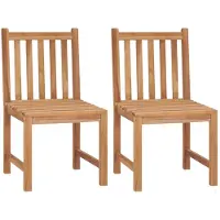vidaXL Chaises de jardin 2 pcs. Bois massif teck