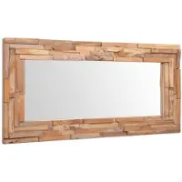 vidaXL Miroir décoratif Teck 120x60 cm Rectangulaire