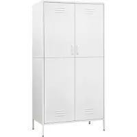 vidaXL Armoire blanche 90x50x180 cm Acier