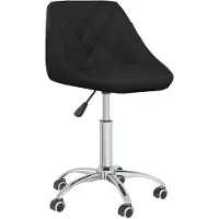 vidaXL Chaise de bureau pivotante noir similicuir