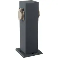 V-TAC Garden post VT-1155-1 30cm 2x socket outlets 2x 16A 3600W IP44 (SKU 8820) Grey (IP44)