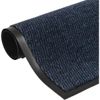 vidaXL Paillasson rectangulaire 80 x 120 cm Bleu