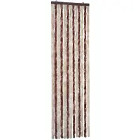 vidaXL Rideau anti-insectes beige et marron clair 56x185 cm chenille