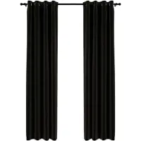 vidaXL Rideaux occultants Aspect de lin 2 pcs Anthracite 140x245 cm