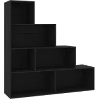 vidaXL Bibliothèque/Séparateur de pièce Noir Bois d’ingénierie