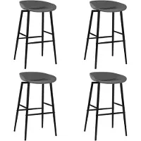 vidaXL Tabouret de bar 4 pcs gris