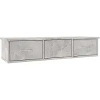 vidaXL Étagère murale avec tiroirs Gris béton bois d'ingénierie