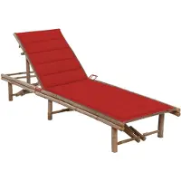 vidaXL Bain de soleil de jardin avec support en bambou