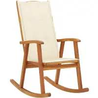 vidaXL 3064181 Chaise à bascule avec coussins Bois d'acacia massif (311844+43181)