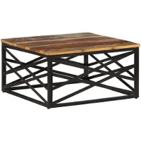 vidaXL Table basse 68x68x35 cm Vieux bois massif