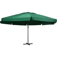 vidaXL Parasol avec mât en aluminium 600 cm vert