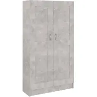 vidaXL Bibliothèque Gris béton 82,5x30,5x150 cm Bois d’ingénierie