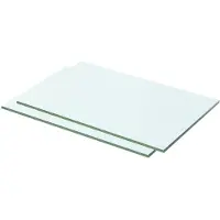vidaXL Panneaux d'étagère 2 pcs verre transparent 50x25 cm