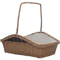 vidaXL Panier à bois de chauffage avec poignée 61,5x46,5x58 cm Marron