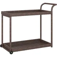 vidaXL Chariot de bar brun 100x45x83 cm Poly rotin