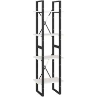 vidaXL Bibliothèque à 4 niveaux blanc 40x30x140 cm bois de pin massif