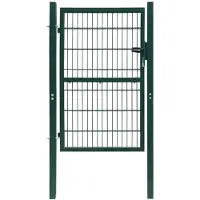 vidaXL Portail de clôture 2D (simple) vert 100x120 cm