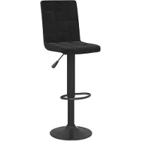 vidaXL Tabouret de bar noir velours