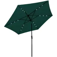 vidaXL Parapluie avec éclairage LED 3 m Vert