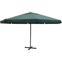 vidaXL Parasol vert aluminium 500 cm