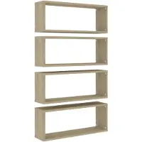 vidaXL Étagères murales cube 4 pcs Chêne sonoma Bois d’ingénierie
