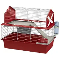 Ferplast Cage à lapins Barn 80 78x48x65 cm rouge
