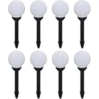 vidaXL Lampes de chemin 8 pcs. LED 15 cm avec piquet de terre