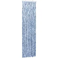 vidaXL Rideau anti-insectes bleu, blanc et argent 56x185cm chenille