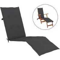 vidaXL Coussin de chaise de terrasse anthracite (75+105)x50x4 cm